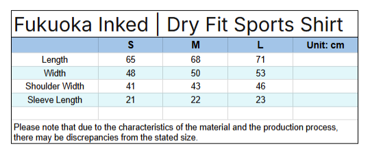 Fukuoka Inked | Dry Fit Sports Shirt